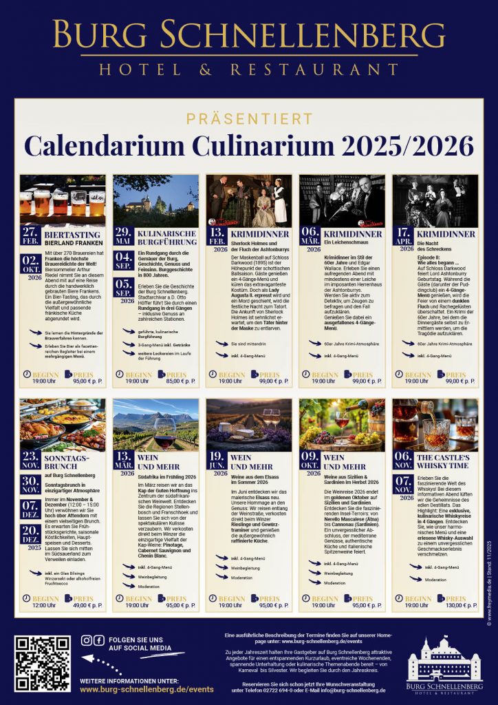 Veranstaltungen Burg-Schnellenberg Saison 2025/2026